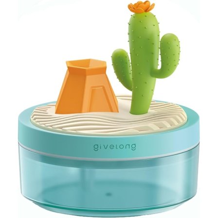 Mikro Landskab Luftfugter, med 320 ml vandtank, justerbar tågetilstand og skiftende LED-lys, automatisk vandfri slukning