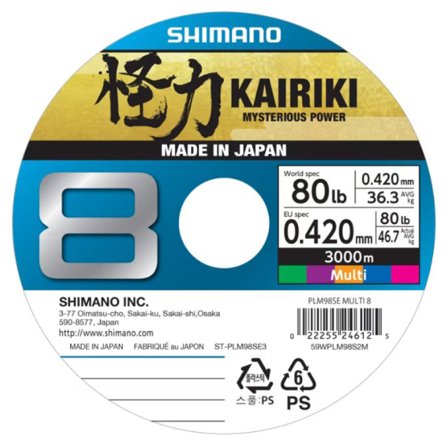 Shimano Kairiki 8 300m Multi Color - 0.42mm 46.7kg
