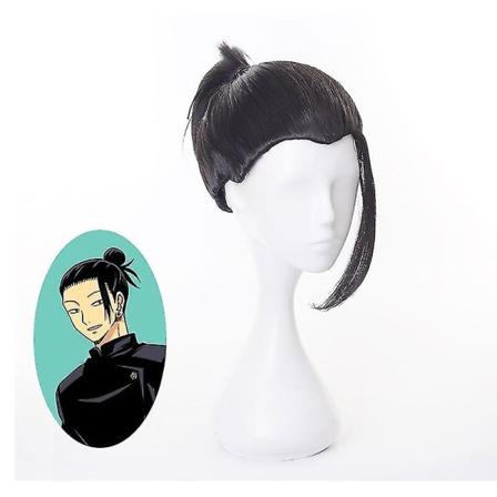 Anime Jujutsu Kaisen Cosplay-peruukki Geto Suguru Black Tie Hair