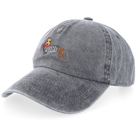 Iconic - Černá unconstructed Kšiltovka - French Hot Dog Vintage Washed Black A-frame Dad Cap @ Hatstore