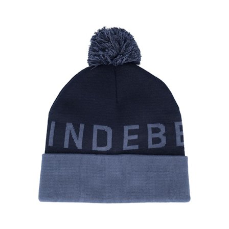 J.Lindeberg - Blu pom Beanie - Brannon Beanie Vintage Indigo Pom @ Hatstore