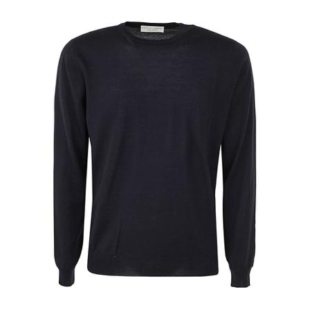 Filippo De Laurentiis, Royal Merino Round Neck Pullover Niebieski, Mężczyzna, Rozmiar: L