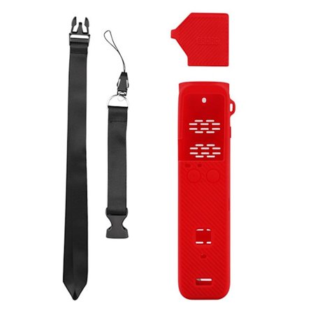 DJI Osmo Pocket 2 silikonfodral + linsskydd - Röd