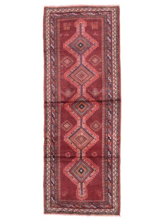 98X255 Tapis D'orient Shiraz De Couloir Rouge Foncé/Rouge (Laine, Perse)