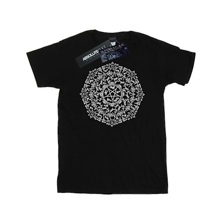 Supernatural Dam/Kvinnor Symbol Cirkel Bomull Boyfriend T-Shirt