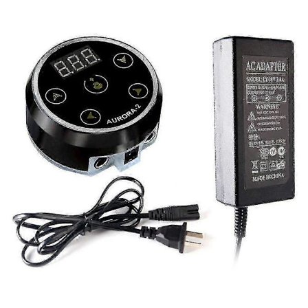 Tatuering Strömförsörjning Aurora-2 Färgglad Spänning Med Adapter För Coil Rotary Tatuering Ma