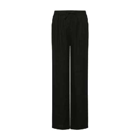 Tiffany 18870, Pants, Linen - Black Byxor Dam Svart XS-S