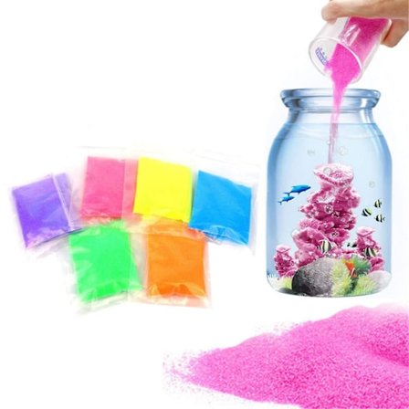 6-pak Magisk Sand - Educational Innovations Magisk Sand Romsand Hydrofob Sand Leke Sand Farget Sand Leke