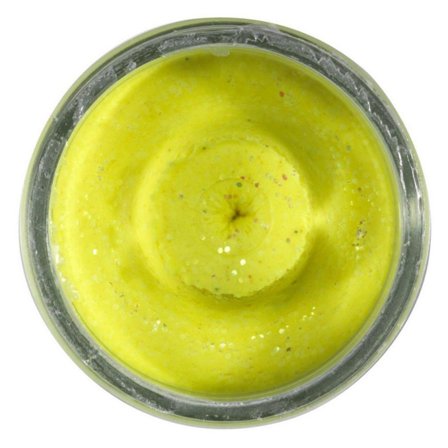 Berkley Powerbait Natural Glitter Trout Dough - Garlic Sunshine Yellow