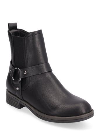 Women Boots Shoes Boots Ankle Boots Ankle Boot - Flat Svart Tamaris*Betinget Tilbud