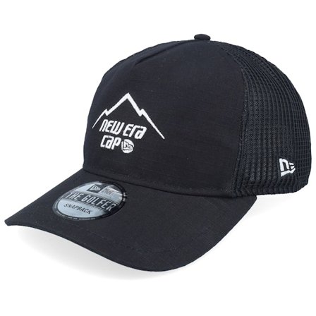 New Era - Ne Outdoor Golfer Black A-Frame Trucker Trucker Black Cap - @ Hatstore