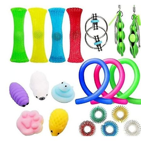 20-pak Fidget Legetøj Pop It Stressbold Leksak Relax Antistres[HK]