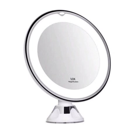 10x forstørrende sminke speil med LED lys