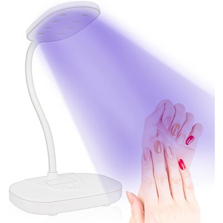 1 stk (Hvit) LED Neglelampe, Mini Negle tørker Bærbar 12W Negle