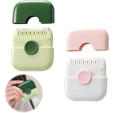 Pieces Split End Hårtrimmer, 2 i 1 Hårklipper, Split Ends Fjernelseskam, Dobbeltsidet Design Kam, kompatibel Klipning og Styling af Fint Hår (Pink