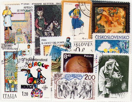 Kunst/Kultur - Frimærkepakke - Stemplet