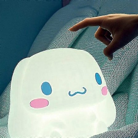 2022 Cinnamoroll Yövalo Asuntolan Makuuhuone Iso Korva Koira Silikoni Uni Pat Valo Silmien Suojaus Pehmeät Valot Pöytävalaisin Cinnamoroll