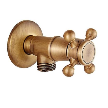 Antikt Messing til 1/2" Han-Gevind Vandkontrolventiler Anglgold (1 stk)