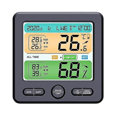 Weather Station Wireless Indoor Outdoor Sensor Thermometer Hygrometer Digital Alarm Clock Barometer Forecast Color