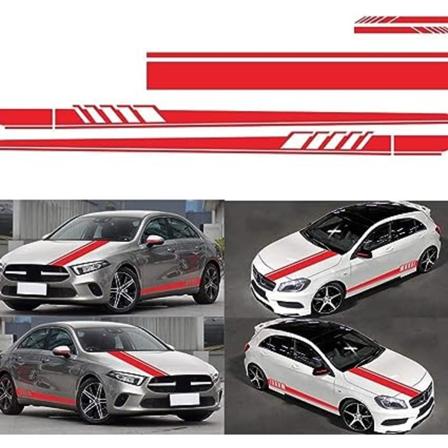5 stk bilklistremerker, vinyl karosseri panser klistremerker bil racing stripe klistremerker
