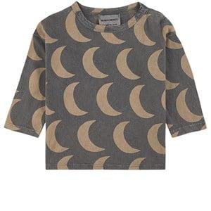 Kids - Bobo Choses Dark Gray Moon Printed T-Shirt 12-18 Months - Tops - 12-18 months - Grey