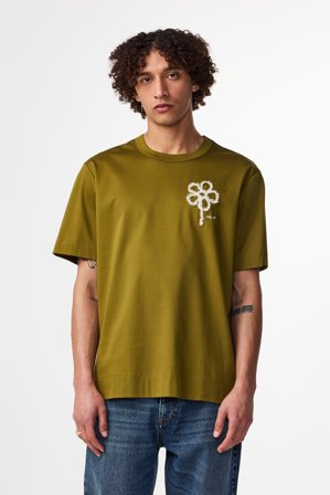 NN.07 Pedro T-Shirt Herre Grøn Økologisk Bomuld