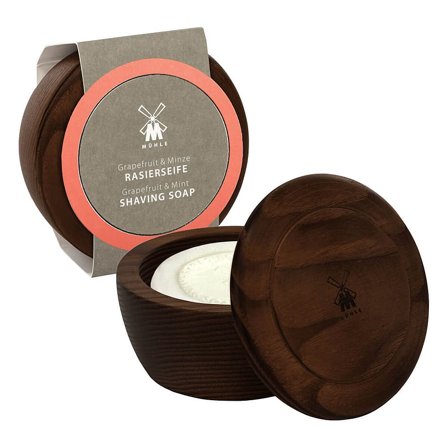 Mühle Shaving Barbersæbe i Træskål Grapefrugt & Mint, Mænd, Barbering, Skum, Sprit & Gel