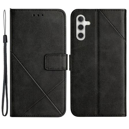 SKALO Samsung A54 5G PU læderpung med prægning - Sort Black