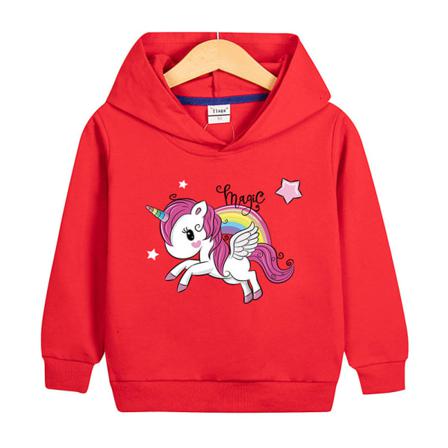 Flickor Långärmad Hooded Neck Höst Toppar Animal Print Sweatshirt