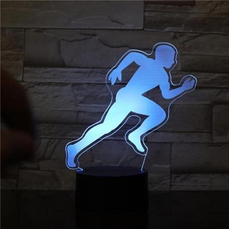 3D optisk lampa med touch-switch anime manlig löpare 3D LED D