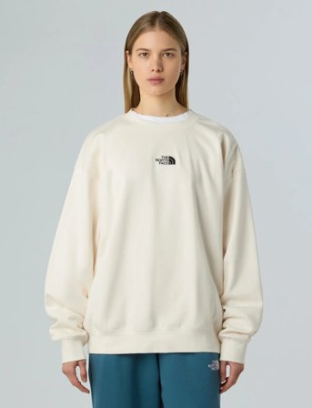 The North Face W Essential Oversize Crew - Cream - XL