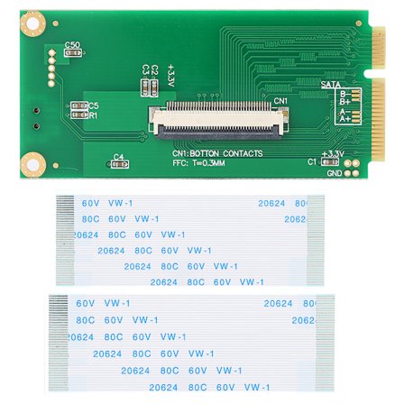 PCI E til CE Adapterkort PCI E til ZIF Overførselskort med 2 stk. Fleksible Flade Kabler