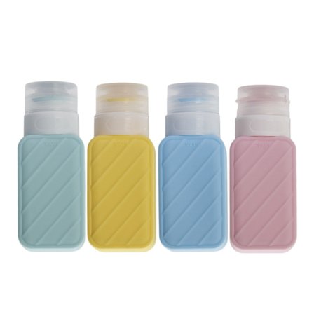 4 stk reiseflaskesett, tomme flasker, kosmetikkflasker, toalettartikkelbeholdere