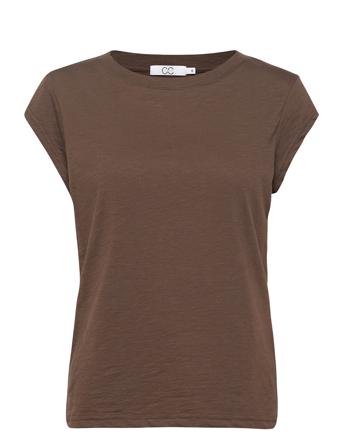 Cc Heart Basic T-Shirt T-shirts & Tops Short-sleeved Brun Coster Copenhagen*Betinget Tilbud