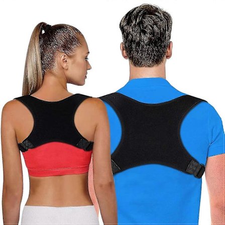 Ryggstöd, Hållningstränare för hållningskorrigering med justerbar ryggrem och lindring av nack-, axel- och övre ryggsmärta