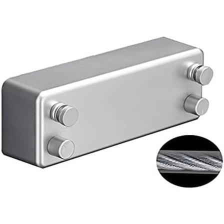 Sølvfarvet indtrækkelig tørresnor til indendørs og udendørs brug - Heavy