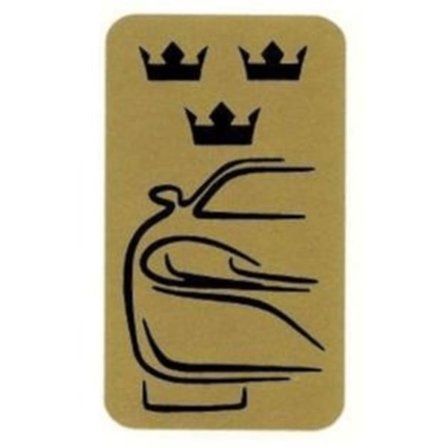 ( Dekal ) Tre Kronor 7x4cm som skattemärke