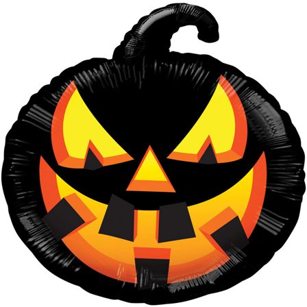 Folieballong Svart Pumpa 46cm - Partyninja.se