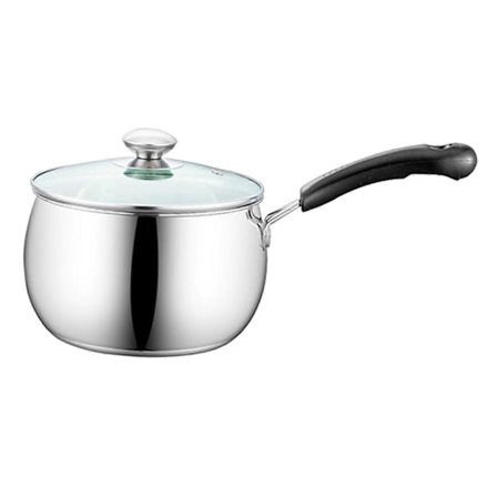 Saucepan med glaslock och handtag, soppkastrull för spis, för camping, hem & restaurang, liten mjölkkastrull för nudlar