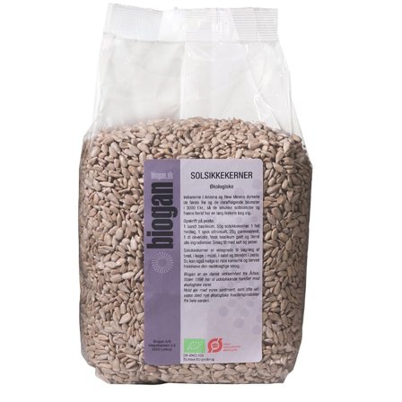 Biogan Solsikkekerner Ø 1 kg, Helse & Madvarer, Kerner & Frø, Kerner