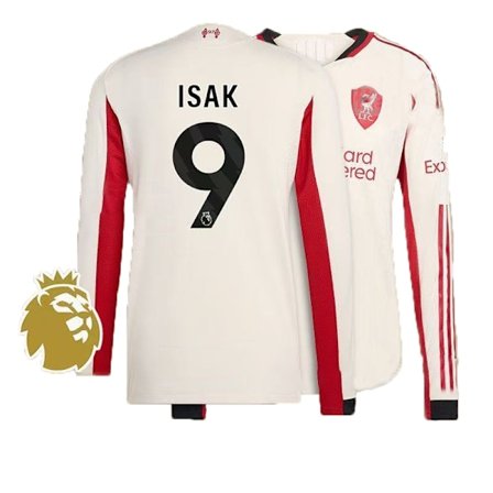 25-26 Liverpool Bortaställ Vuxen Fotbollströja Tröja Nr 9 Isak (Fläktversion)