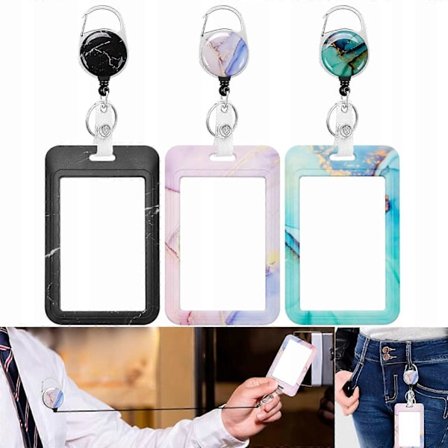 3x Dobbeltsidig ID-kort Holder Vertikal