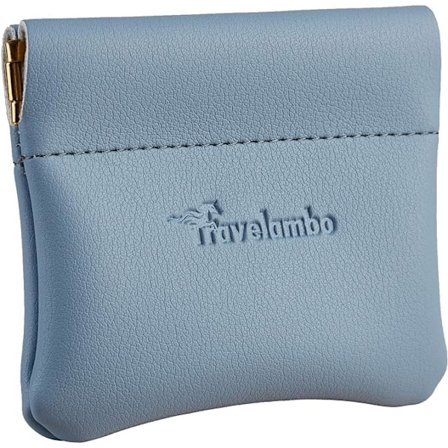 Travelambo Läderkläm Myntbörs Pung Växelhållare För Män & Kvinnor