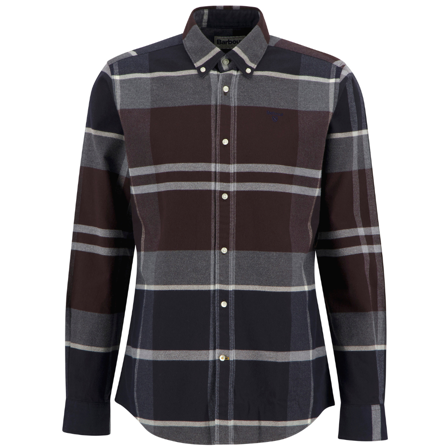 Barbour M's Iceloch Tailored Tartan Shirt Midnight Oak Tartan