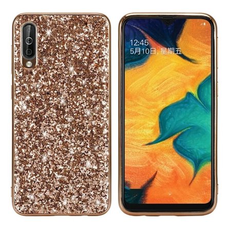 Glitter Samsung Galaxy A50 kuoret - Kulta
