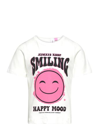 Vmsmilefrancis Ss Top Jrs Girl T-shirts Short-sleeved Hvit Vero Moda Girl*Betinget Tilbud