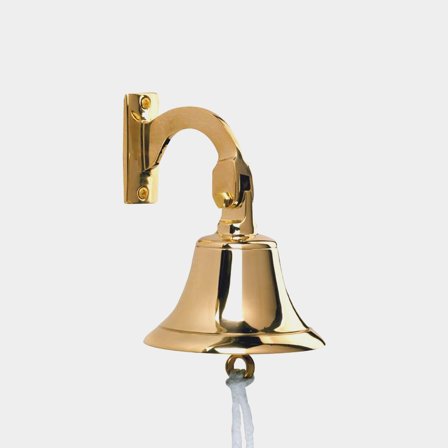 Ship's bell Plastimo, brass, Ø90mm + bracket