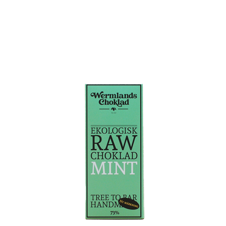 WermlandsChoklad Raw Ekologisk Choklad Mint Och Nibs 50 g