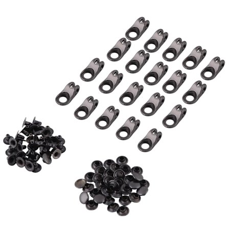 20x Boot Lace Hooks Lace Fittings Buckles With Rivets For Repair/camp/hike/climb (grey)