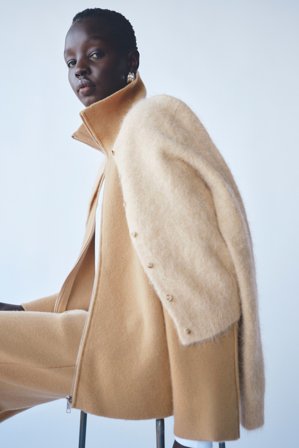 Soft Goat - Double knit Cardigan - Cashmere cardigan - XL - Camel